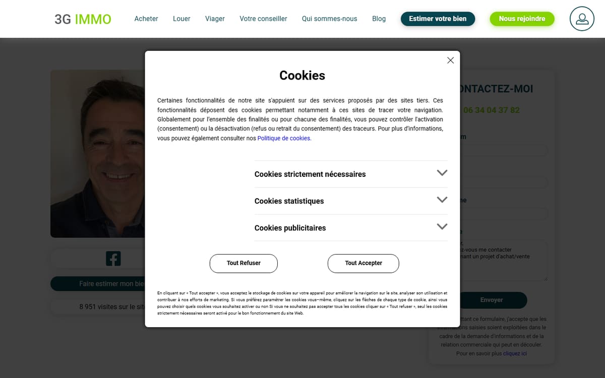 Capture de la page d’accueil du site officiel de GONCALVES BAPTISTA